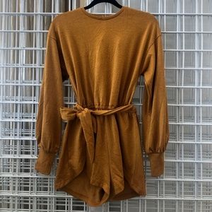 The Fifth Label Longsleeve Playsuit - Mustard